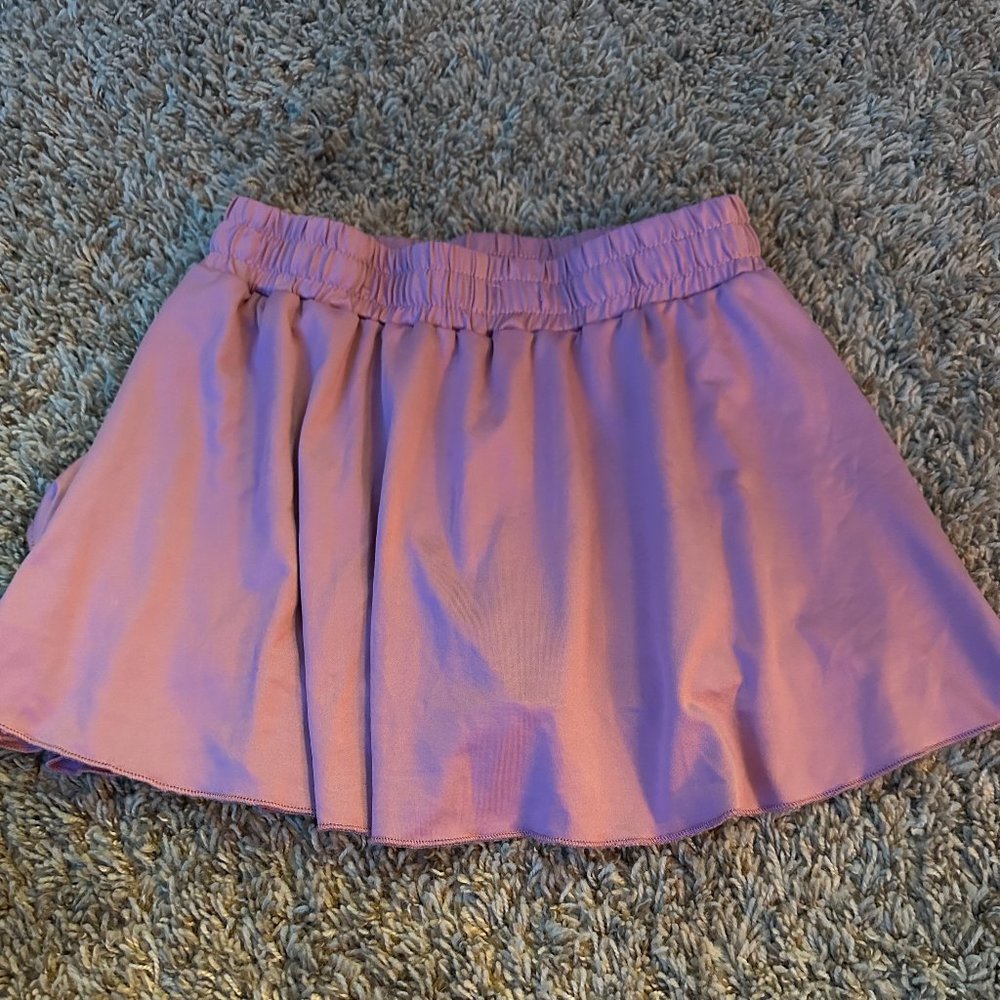 dark pink stretchy skort